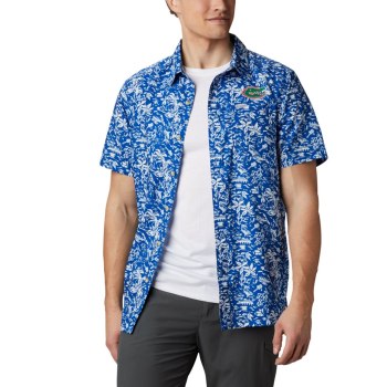 Columbia Muške Košulje - Collegiate PFG Super Slack Tide - Florida Plave | LREV-31954